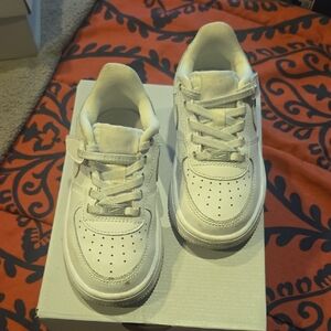 Nike Kids White Lace-Up Sneakers